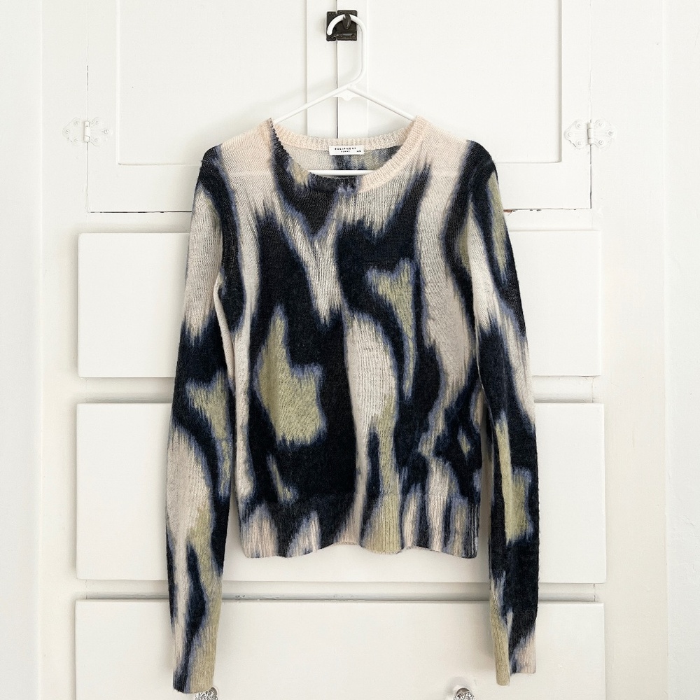 Equipment Femme Abstract Mohair Blend Sweater Size Medium